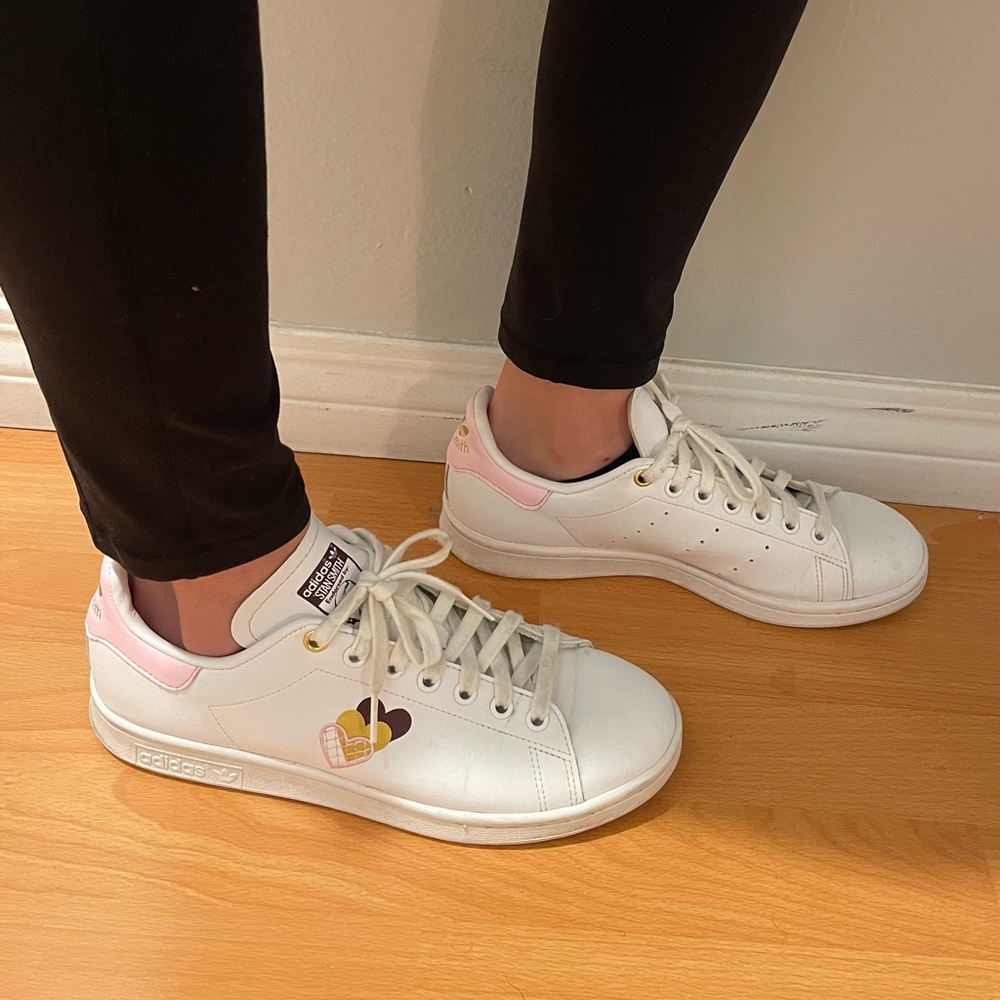 Adidas Stansmith Stan Smith primegreen hearts cloud white pink sneakers shoes